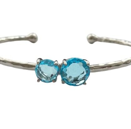 BRACCIALE CON TOPAZIO AZZURRO