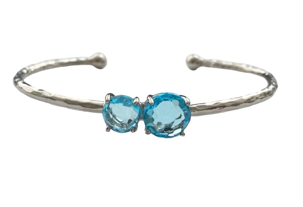 BRACCIALE CON TOPAZIO AZZURRO