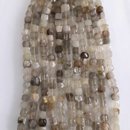 FILI QUARZO RUTILATO, SFACCETTATO