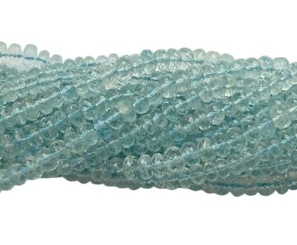 FILI ACQUAMARINA ALTA QUALITA', RONDELLA SFACCETTATA