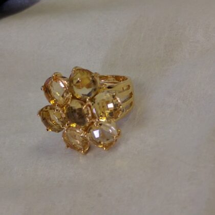 Anello fiore quarzo citrino