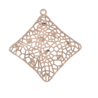 MICROFUSIONE DIAMANTATA ROMBO A CUSCINO 25*25MM.