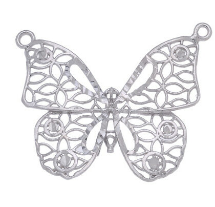 MICROFUSIONE DIAMANTATA FARFALLA 36*41 MM.