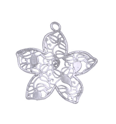 MICROFUSIONE DIAMANTATA FOGLIA 22.7 MM. C/ANELLO