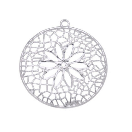 MICROFUSIONE DIAMANTATA CERCHIO CON STELLA 29 MM. C/ANELLO