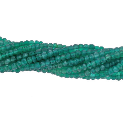 FILI AGATA VERDE, TAGLIO MACCHINA SFACCETTATA