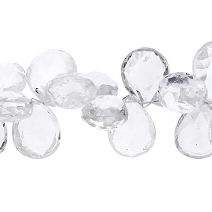 Cristallo di rocca, goccia piatta con foro