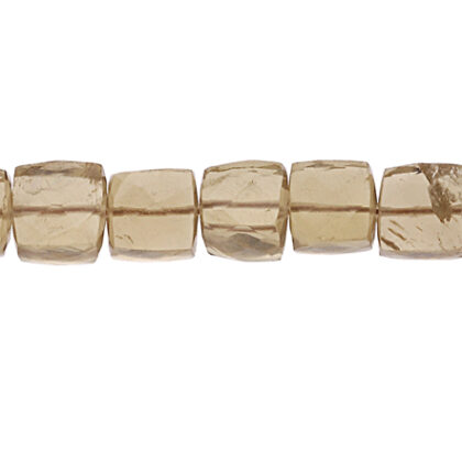 Quarzo fume, cubo sfaccettato filo