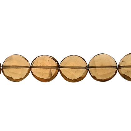 Quarzo fume, monete sfaccettato filo