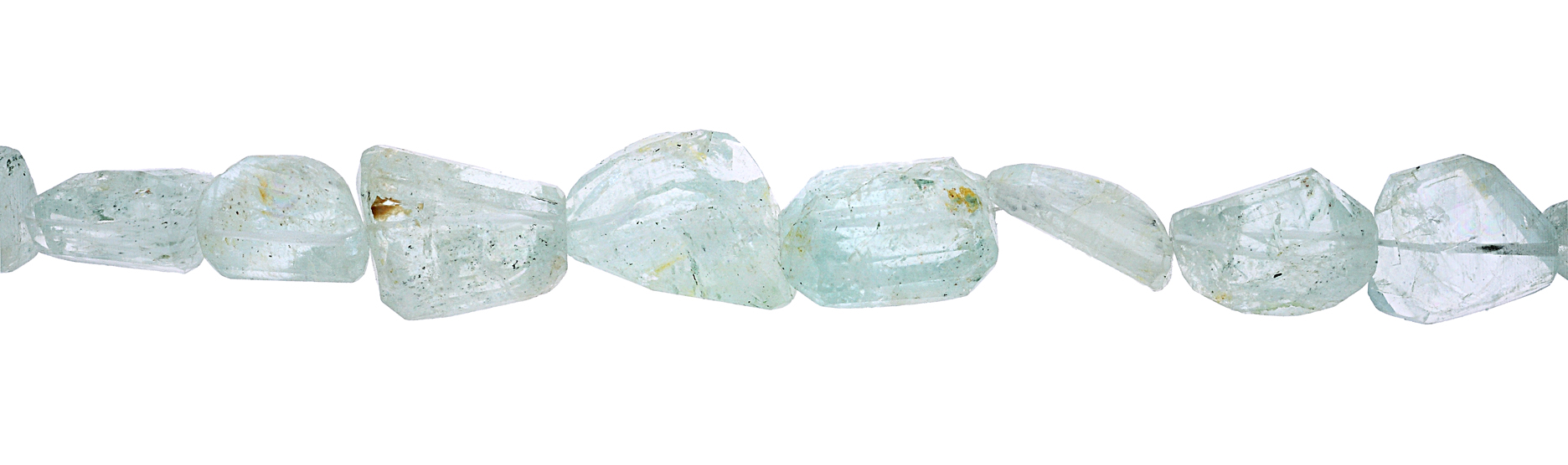 Acquamarina, sassi sfaccettati laser