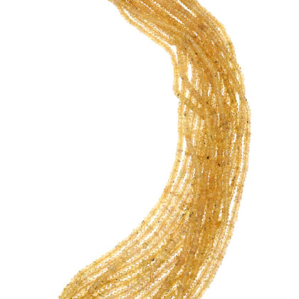 FILI ZAFFIRO GIALLO, RONDELLE SFACCETTATE