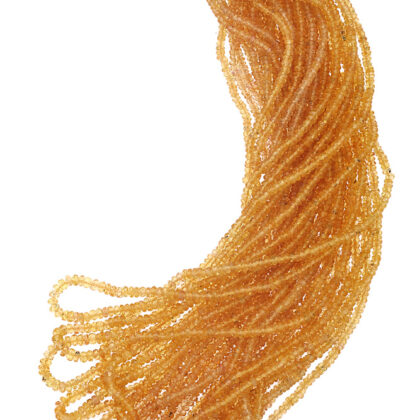 FILI ZAFFIRO GIALLO, RONDELLE SFACCETTATE