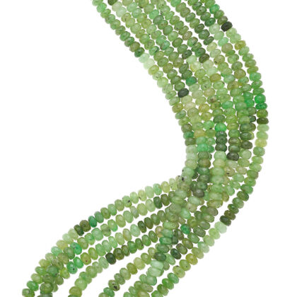 FILI TSAVORITE SFUMATA, RONDELLE SFACCETTATE