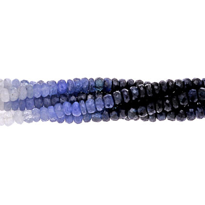 FILI ZAFFIRO BLU MULTICOLORE, RONDELLE SFACCETTATE