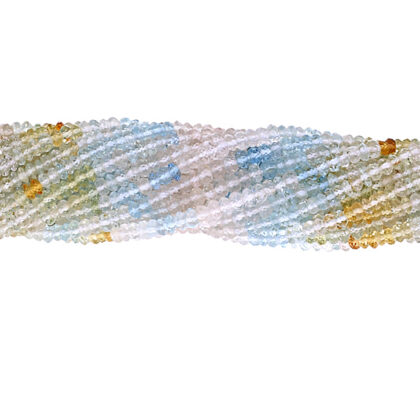 FILI ACQUAMARINA MULTICOLOR, RONDELLE SFACCETTATE