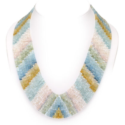 ACQUAMARINA MULTICOLOR, RONDELLA SFACCETTATA