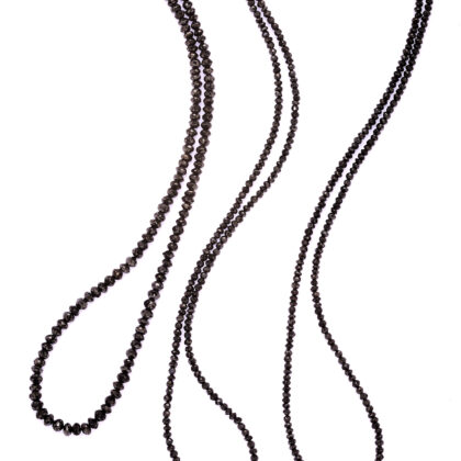 Diamante nero, rondelle sfaccettate