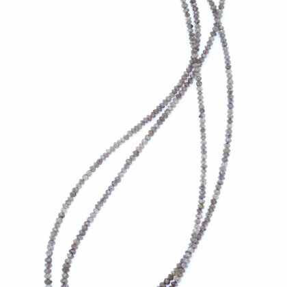 Diamante grigio scuro, rondelle sfaccettate