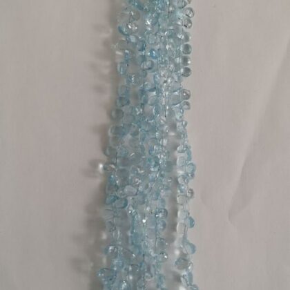 FILI TOPAZIO AZZURRO, SFACCETTATO PIATTO