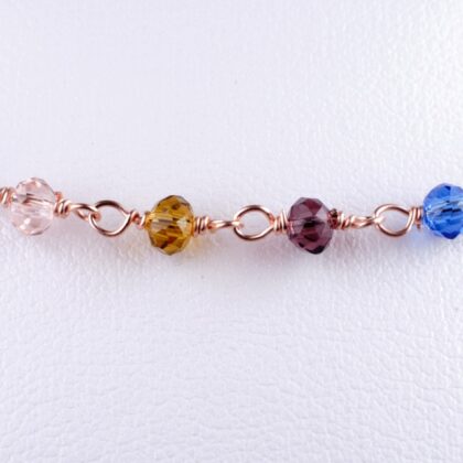 Catena a rosario con pietre multicolor
