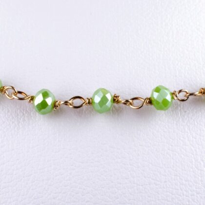 Catena a rosario con pietra di luna, laserata