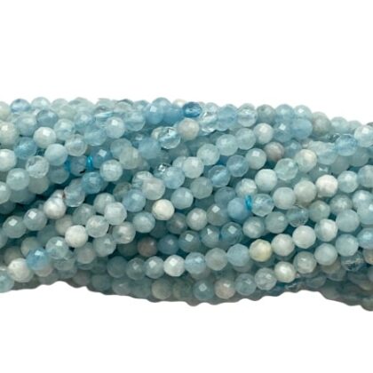 FILI ACQUAMARINA, TAGLIO MACCHINA SFACCETATA