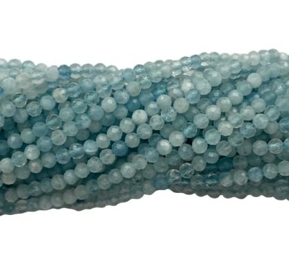 FILI ACQUAMARINA, TAGLIO MACCHINA SFACCETATA