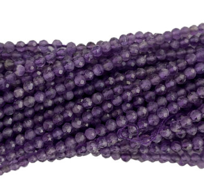 FILI AMETISTA, TAGLIO MACCHINA SFACCETTATO