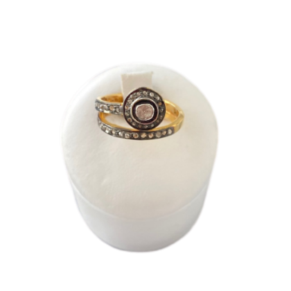 Anello in ag 925 con diamanti