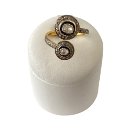 Anello in ag 925 con diamanti