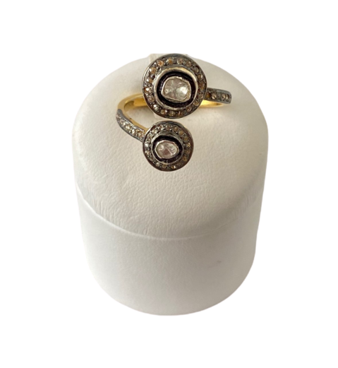 Anello in ag 925 con diamanti
