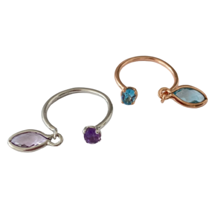 Anelli con pietre naturali