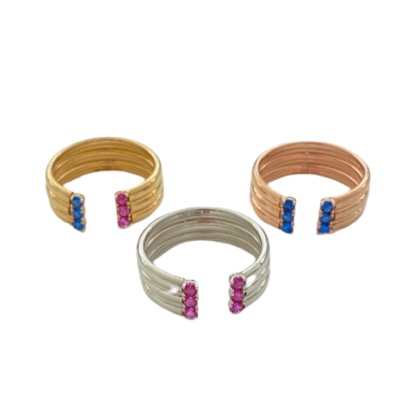 Anelli con pietre naturali, Taglio diamante