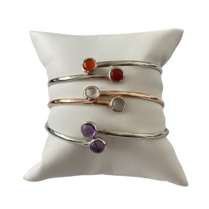 SET BRACCIALI C/2 PIETRE NATURALI, Taglio cabochon