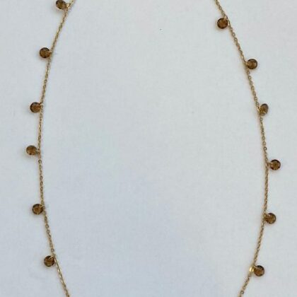 COLLANA ZIRCONI MARRONI, FORMA TONDA