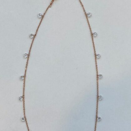 COLLANA ZIRCONI BIANCHI, FORMA TONDA