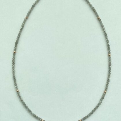 COLLANA LABRADORITE GRIGIA