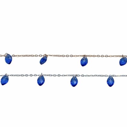 Catena con zirconi, taglio navette