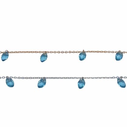 Catena con zirconi, Taglio a navette