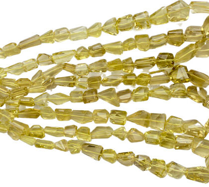 Quarzo lemon, sassi sfaccettati taglio laser