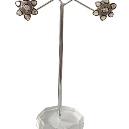 Diamond earrings in silver 925