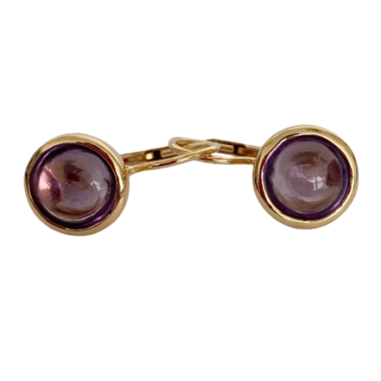 Natural stones earrings, cabochon cut