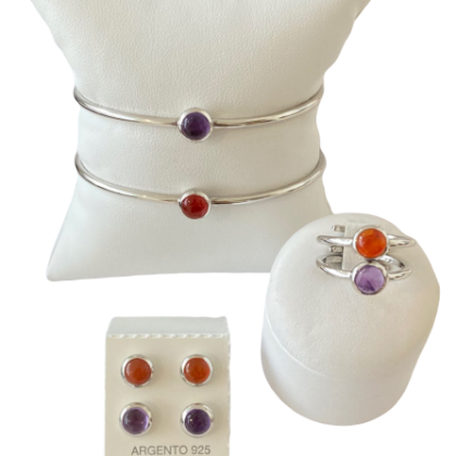 Parure con pietre naturali, Taglio cabochon