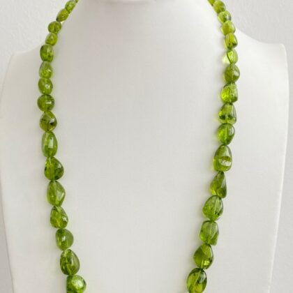 COLLANA IN PERIDOTO, SASSI LISCI