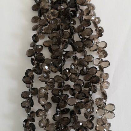 FILI QUARZO FUME, SFACCETTATO PIATTO