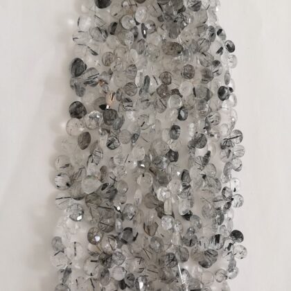 FILI QUARZO RUTILATO, SFACCETTATO CASTAGNA