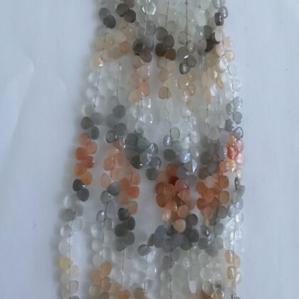 FILI PIETRA DI LUNA, SFACCETTATA CASTAGNA