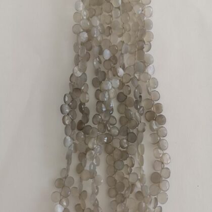 FILI PIETRA DI LUNA GRIGIA, SFACCETTATA CASTAGNA