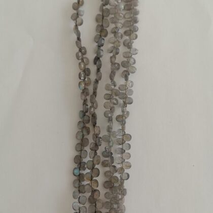 FILI LABRADORITE GRIGIA, SFACCETTATA CASTAGNA