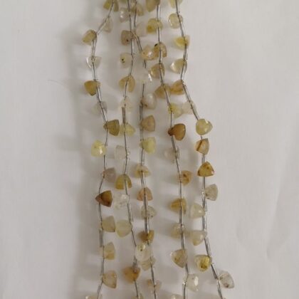 FILI QUARZO RUTILATO, SFACCETTATO